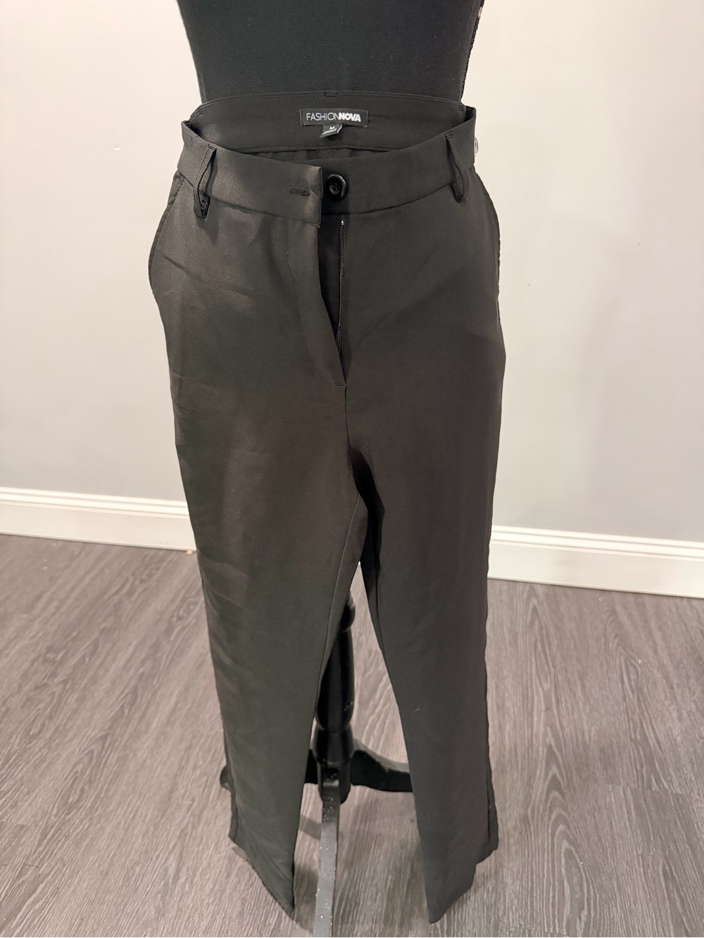 Fashion Nova Black Straight Leg Women's Dress Pants
